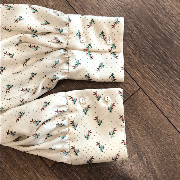 NWT Zara Shoulder Pad Print Top Size L - Picture 10 of 11